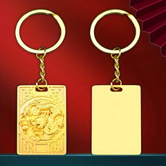 Year Of The Dragon Keychain Pendant Zodiac Dragon Key Chain Keyring