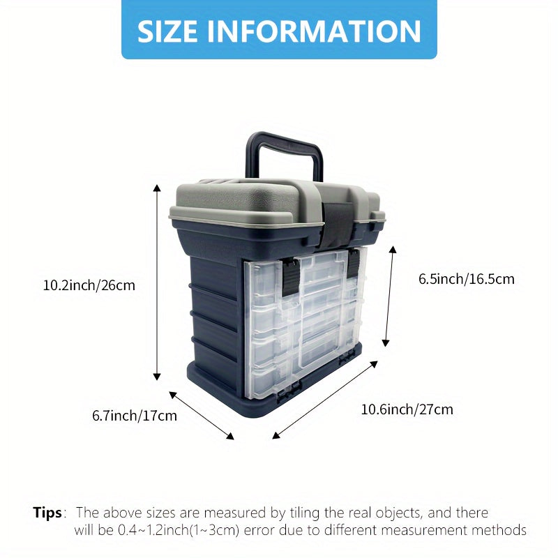 Large 4-Layer Storage Box for Fishing Tackle