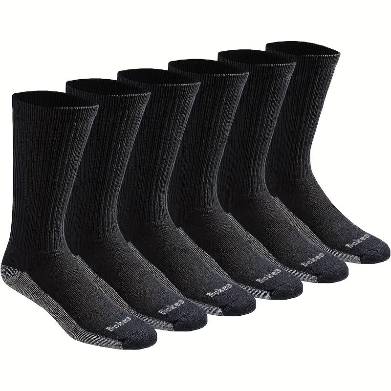 6 Pairs Men's Outdoor Sweat Absorbing Mid-calf Socks