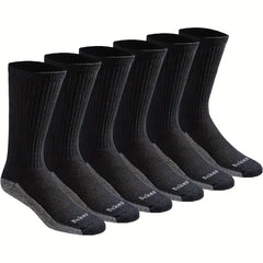 6 Pairs Men's Outdoor Sweat Absorbing Mid-calf Socks