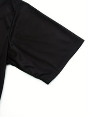 Men's Breathable Letter Print T Shirt for Running and Training