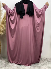 Casual Abaya Dress Women Solid Batwing Sleeve Loose Maxi Dress