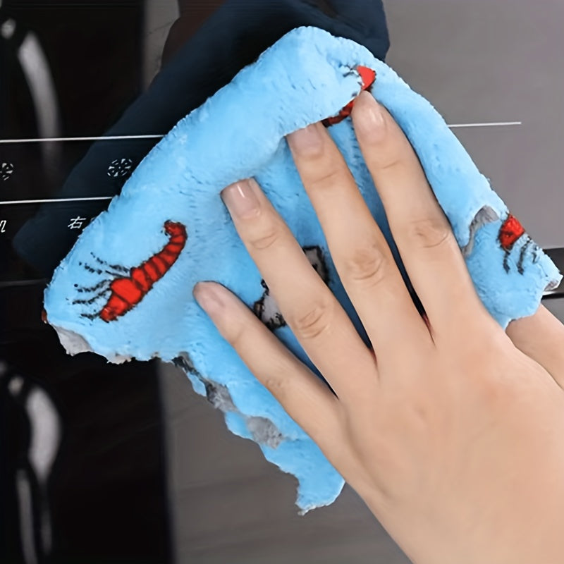 10pcs Printed Rags Scouring Cloth Cleaning Cloths