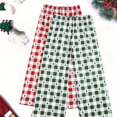 2 Pack Women's Plus Size Christmas Sleepwear Bottoms Set
