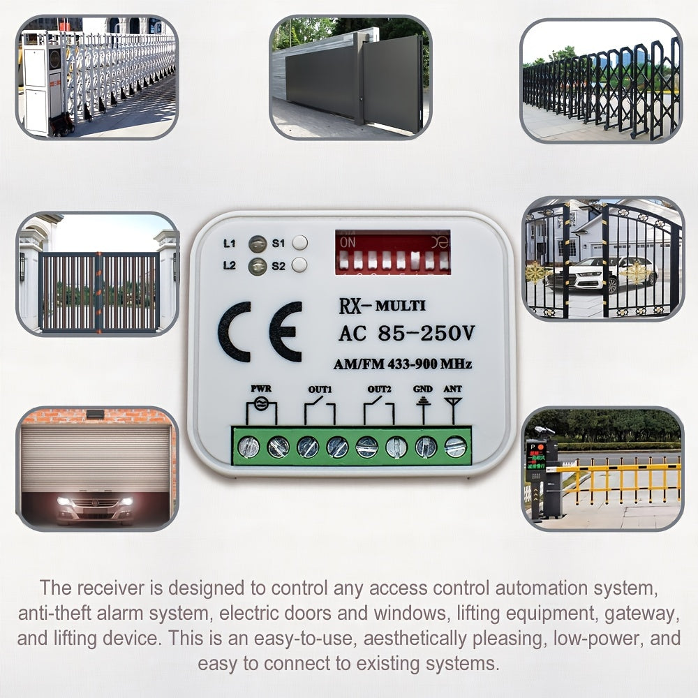 Garage Remote Control Receiver 433MHz 868MHz RX 300 900MHz AC 110V 220V