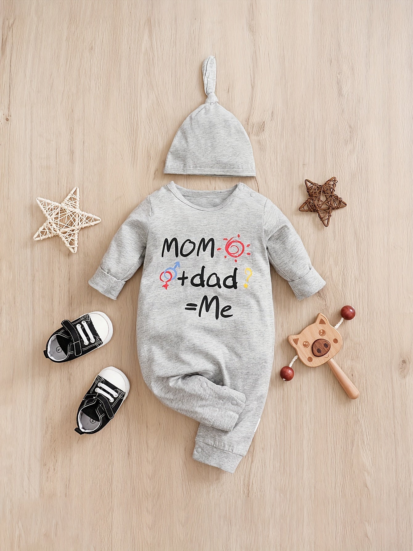Family Matching Cotton Onesie Set with Hat