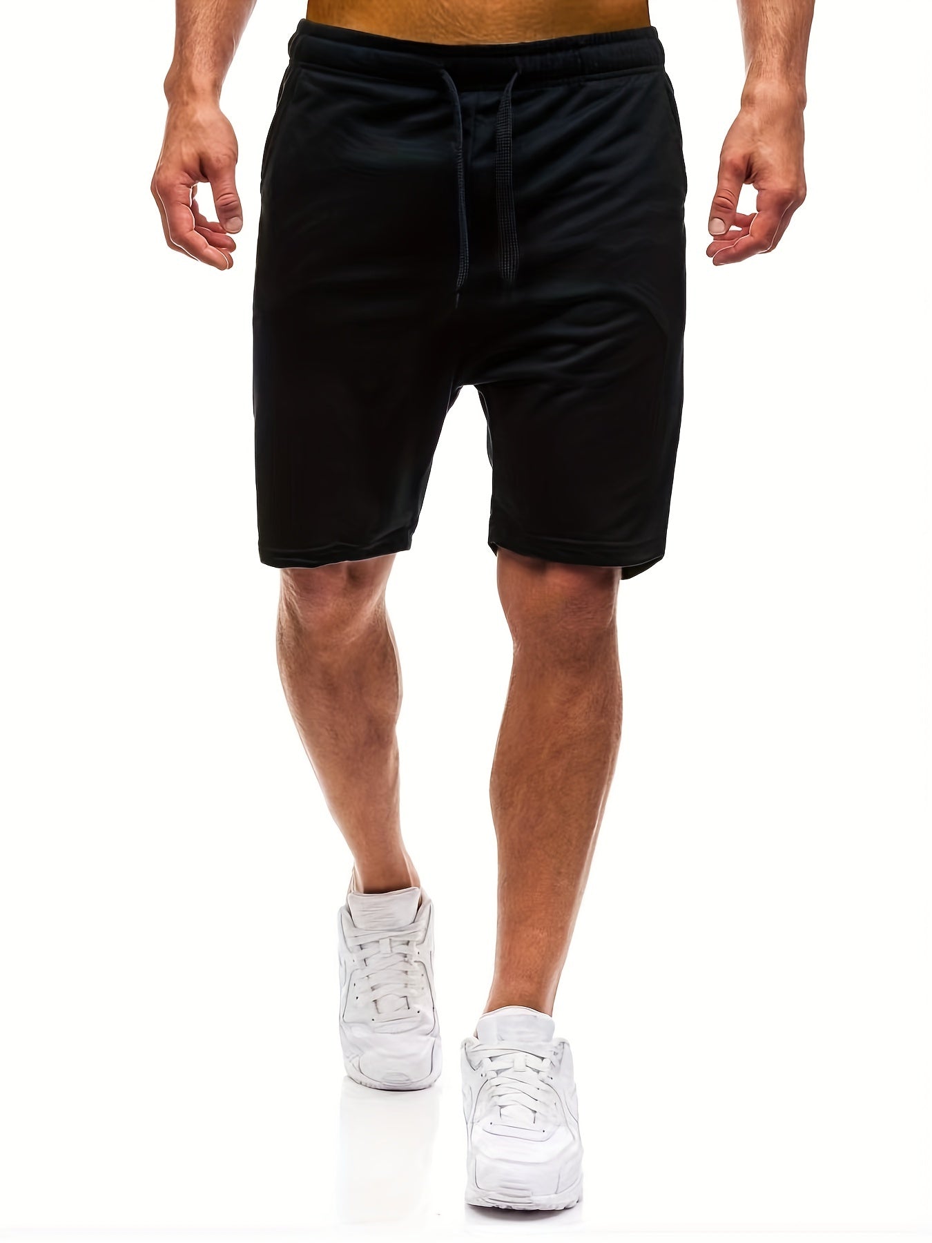 Men's Loose Fit Comfy Shorts - Stretch Elastic Waist Drawstring Athletic Shorts