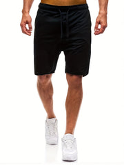 Men's Loose Fit Comfy Shorts - Stretch Elastic Waist Drawstring Athletic Shorts