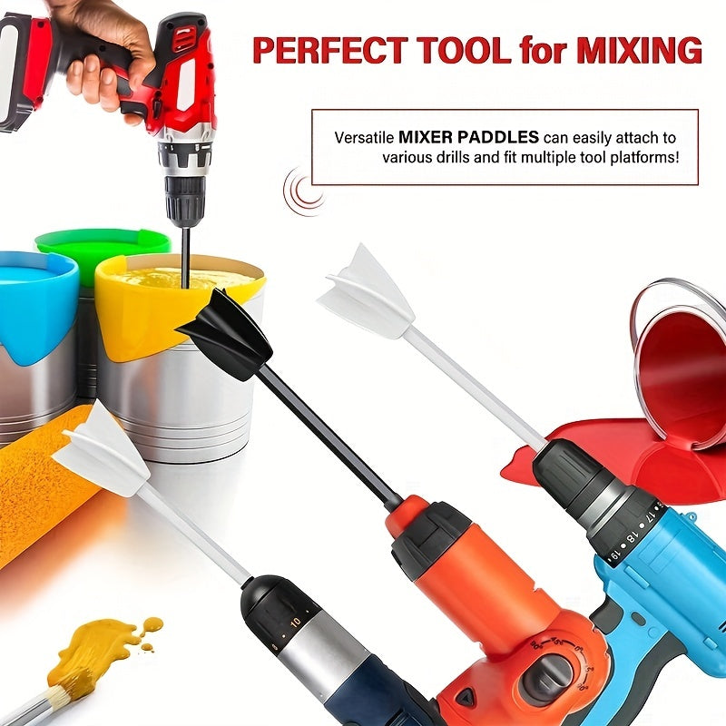 1pc Epoxy Resin Mixing Paddle Liquid Mixer Silicone Drill Paint Mixer