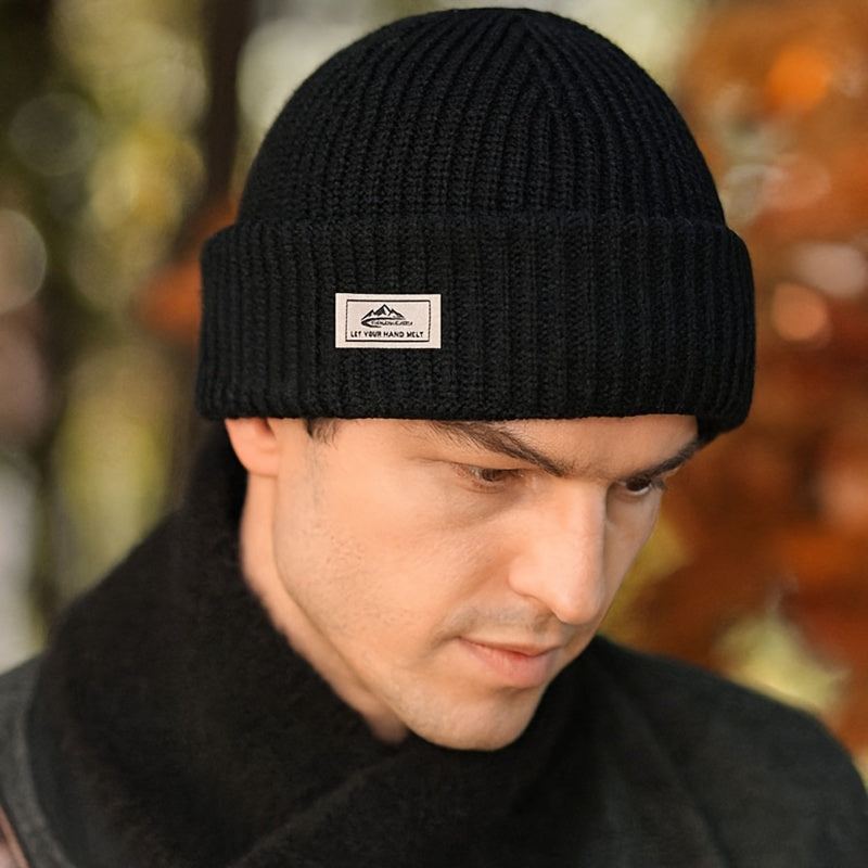 Winter Knitted Beanie Hat with Ear Protection Velvet Warm Balaclava Face Mask