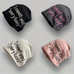 Fashionable Ear Protection Sport Beanie Hat with Embroidery