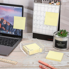 Clear Acrylic Sticky Notepad Holder - Desk Accessories
