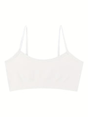 Girls Seamless Comfy Bras Backless Cross Strap Undershirts