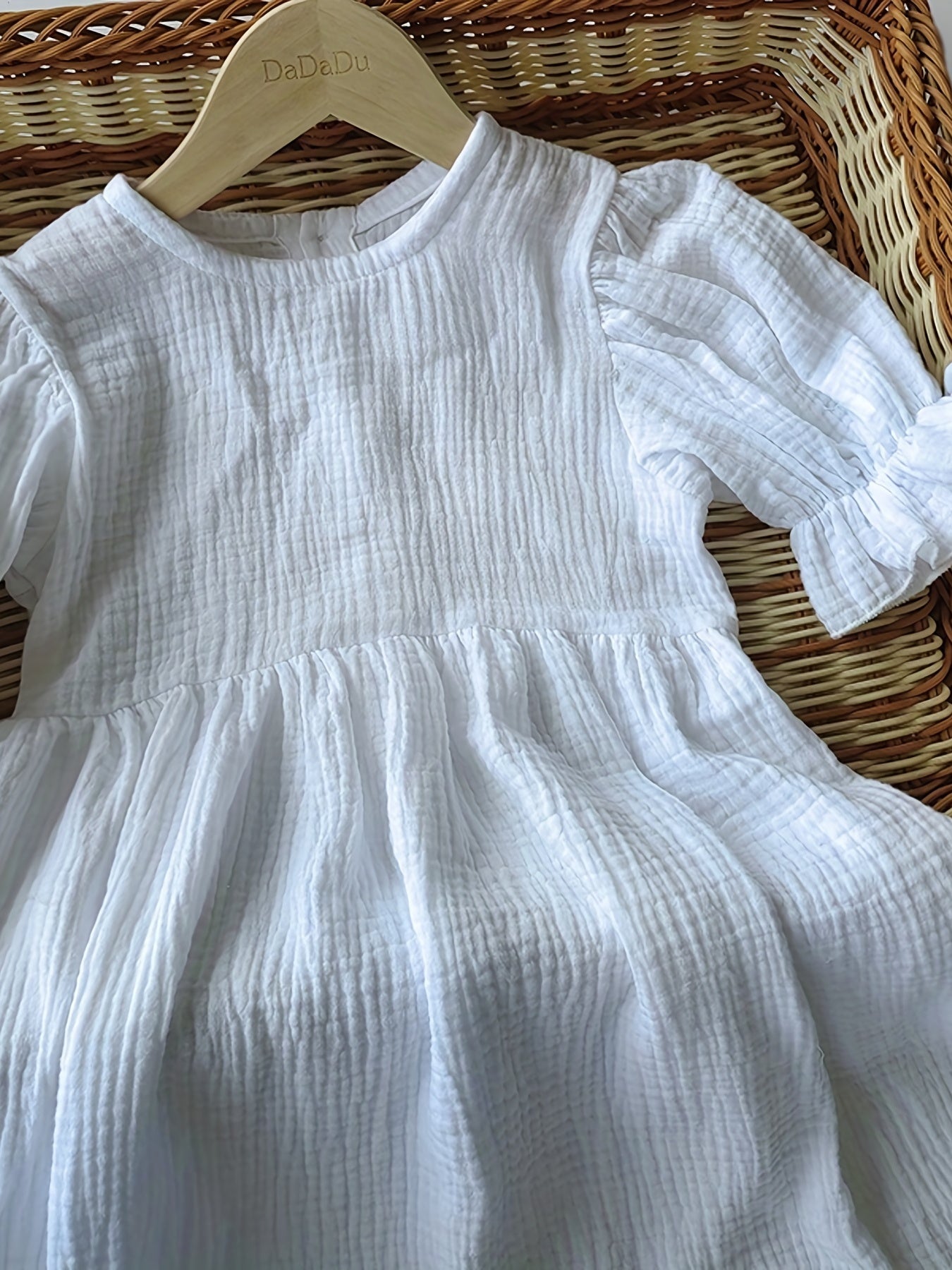 Girl's Summer Pleated Ruffle Sleeve Casual Dress