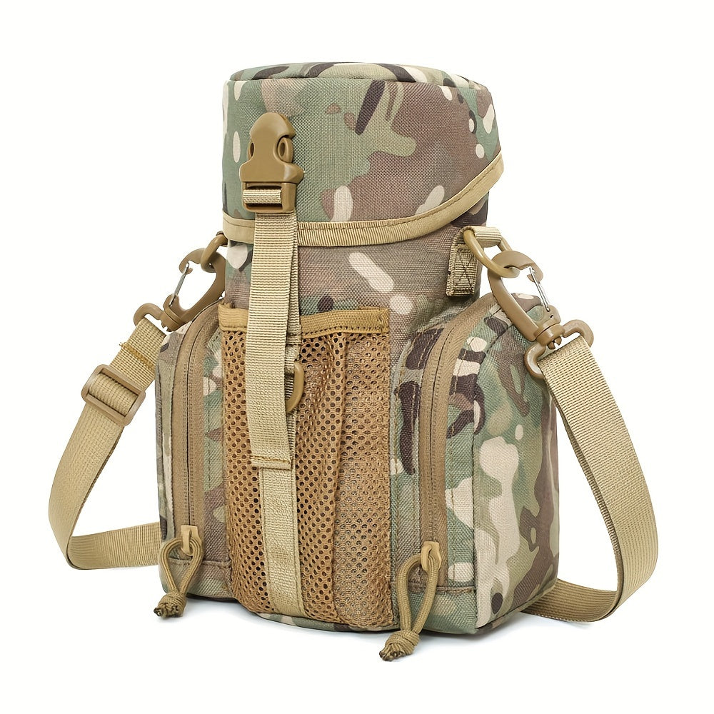 Outdoor Shoulder Bag for Hiking with Water Bottle Pouch