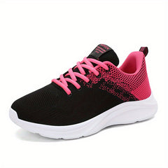 Breathable Ombre Lace Up Women's Running Shoes