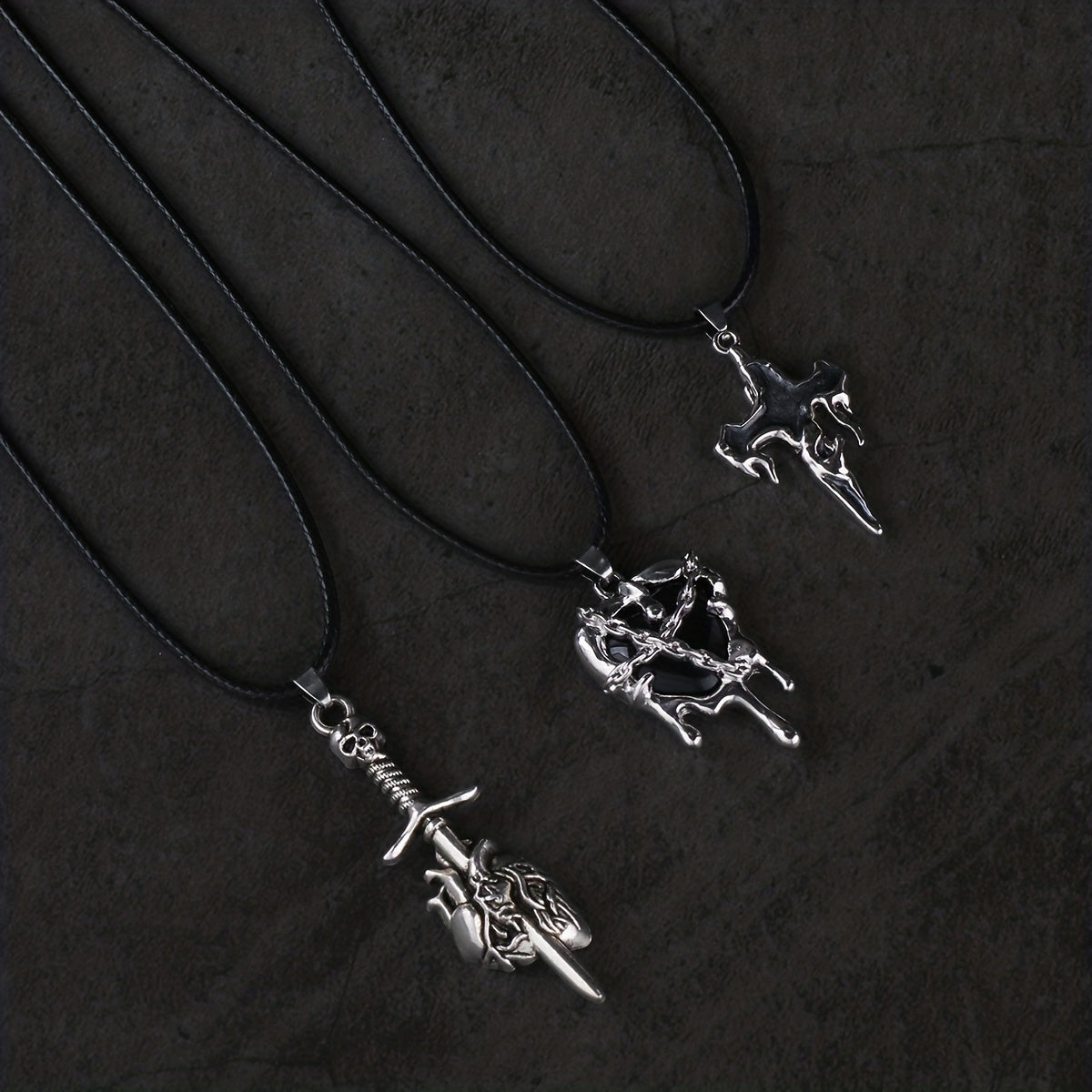 3pcs Gothic Style Halloween Necklaces Set