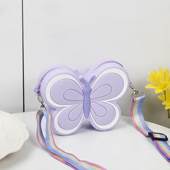 Girls Butterfly Crossbody Bag Mini Messenger Bag With Zipper