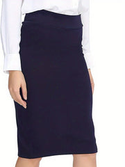 High Waist Pencil Skirt Solid Office Wear