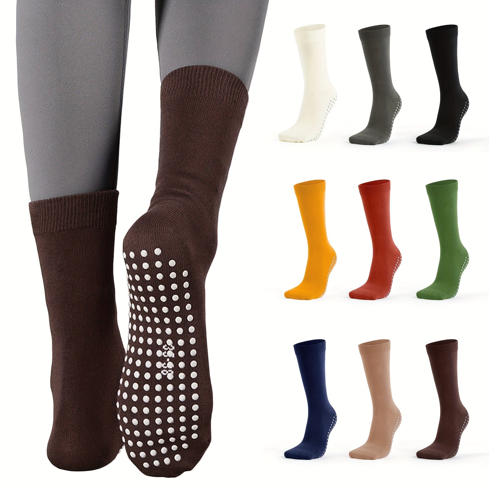 Yoga Socks Sporty Mid-tube Sweat Absorption Non-slip Cozy Dance Socks