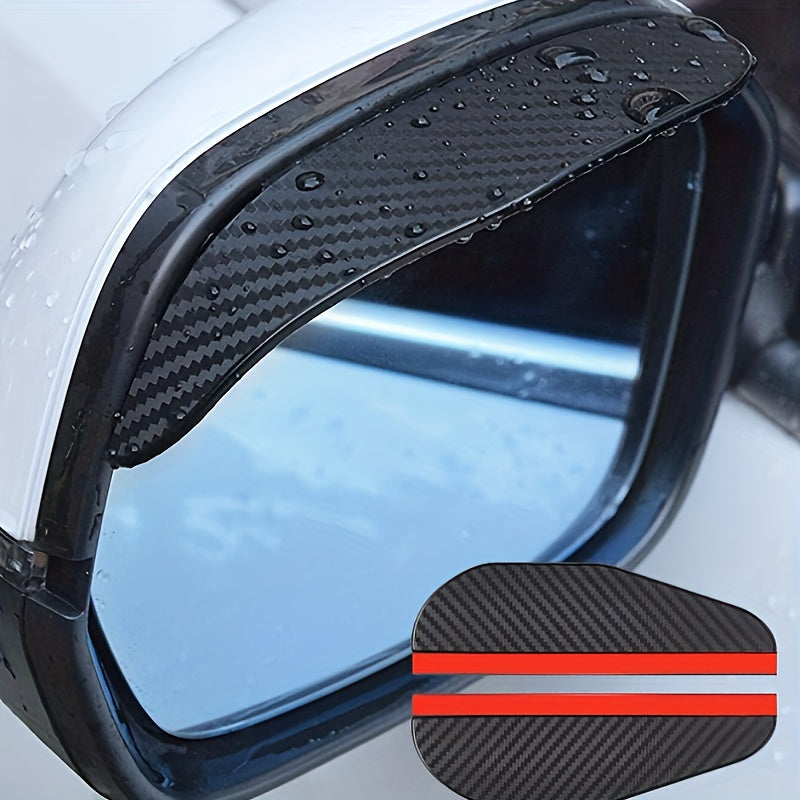 2pcs PVC Car Rearview Mirror Rain Eyebrow