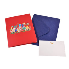 Merry Christmas Pop Up Card 3D Greeting Card Holiday Winter Card