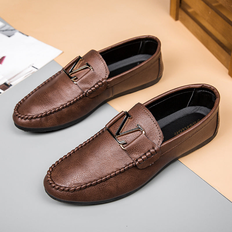 Men's Comfy Moc Toe Loafer Shoes Slip On Non-slip