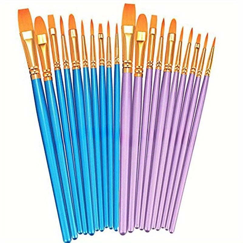 1pc Brush Set 20 Acrylic Brushes Painting Watercolor Acrylic Brushes