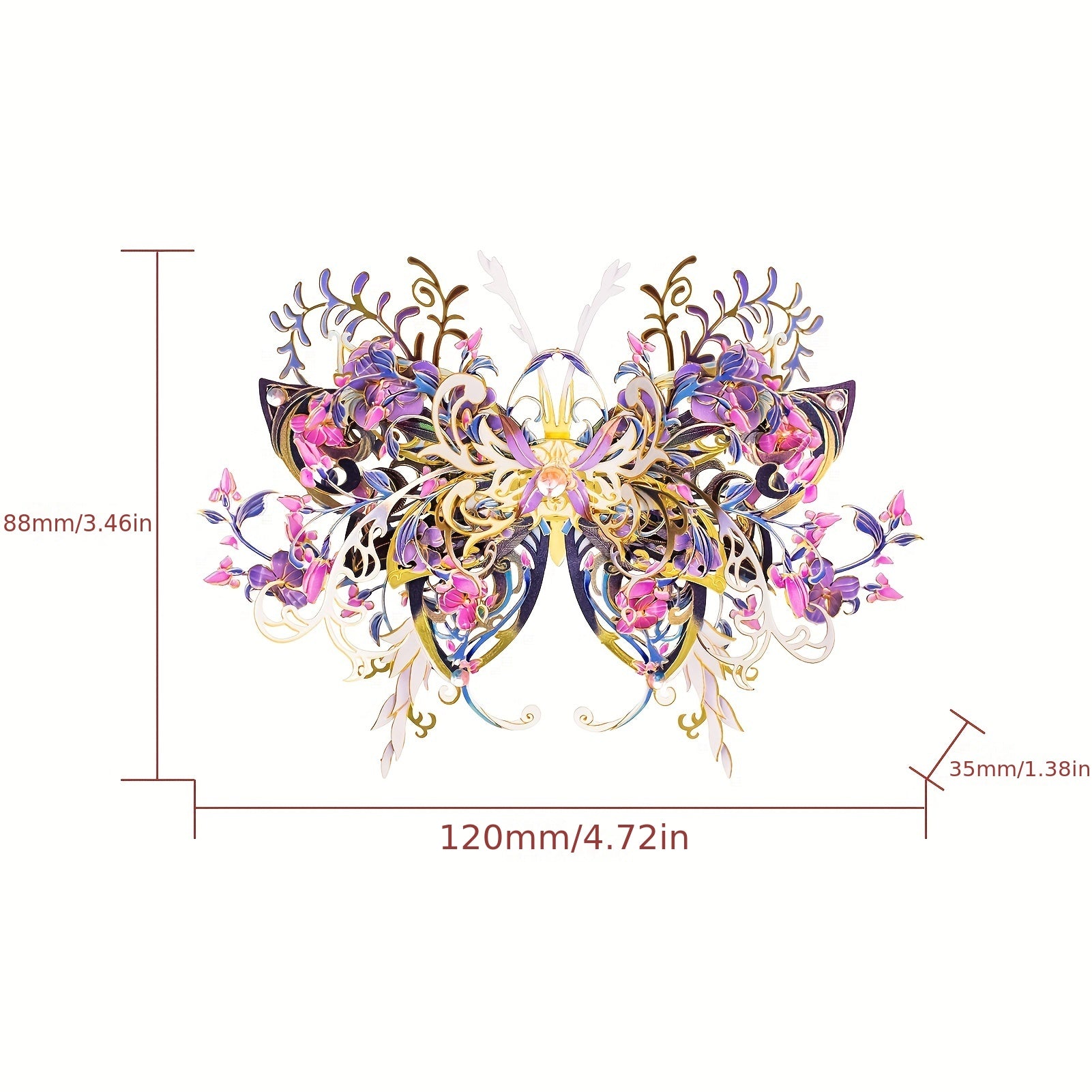 3D Butterfly Love Flower Metal Puzzle Assembly Toy DIY Gift For Girlfriend