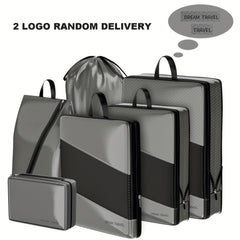 6pcs Compression Luggage Packing Organizer Set Lightweight Storage Bag