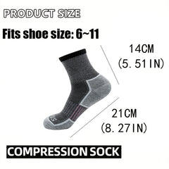 6 Pairs Basketball Socks for Men & Women - Cushioned Athletic Crew Socks