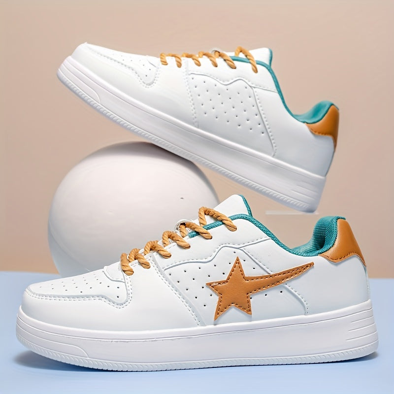 Men's Star Pattern Decor Skate Shoes Non Slip Sneakers