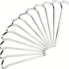 12pcs Aluminum Tent Stakes & Hooks for Camping & Canopy