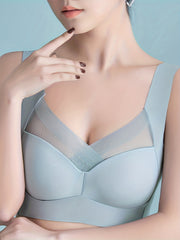 Breathable Wireless Bra Wide Straps Lingerie Underwear