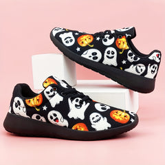 Halloween Pumpkin Ghost Print Soft Comfortable Sneakers
