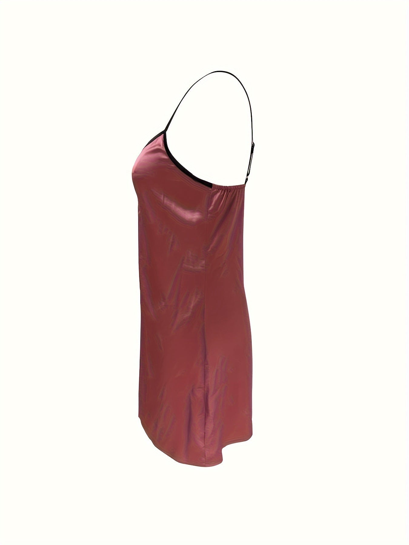 V Neck Satin Nightdress Spaghetti Strap Sleep Dress Women's Sleepwear