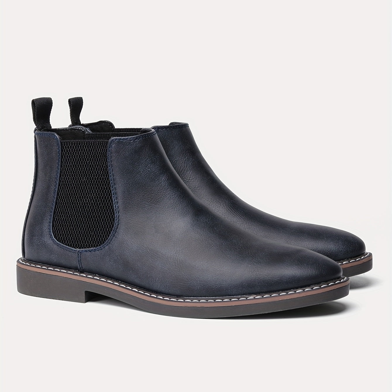 Men's Chelsea Boots Slip On Round Toe Ankle Boot