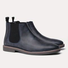 Men's Chelsea Boots Slip On Round Toe Ankle Boot