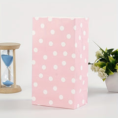 8pcs Colorful Polka Dot Paper Candy Bags Open Top Gift Packing Paper Treat Bag