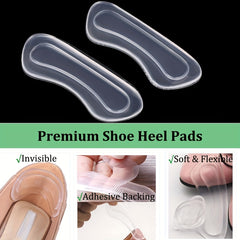 Heel Grips Gel Heel Liners Non Slip Grip Clear 1 Pair