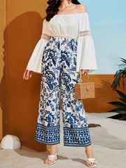 Floral Wide Leg Pants for Women Spring & Summer