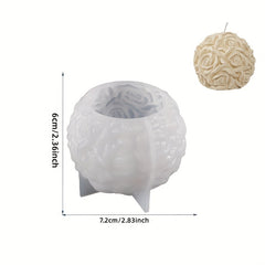 Rose Flower Ball Candle Silicone Mold for DIY Aromatherapy Resin Soap Ice