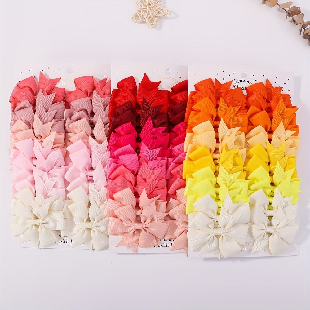 24pcs Baby Girls Bowknot Hair Clips Headwear Party Accessories