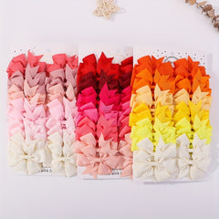 24pcs Baby Girls Bowknot Hair Clips Headwear Party Accessories