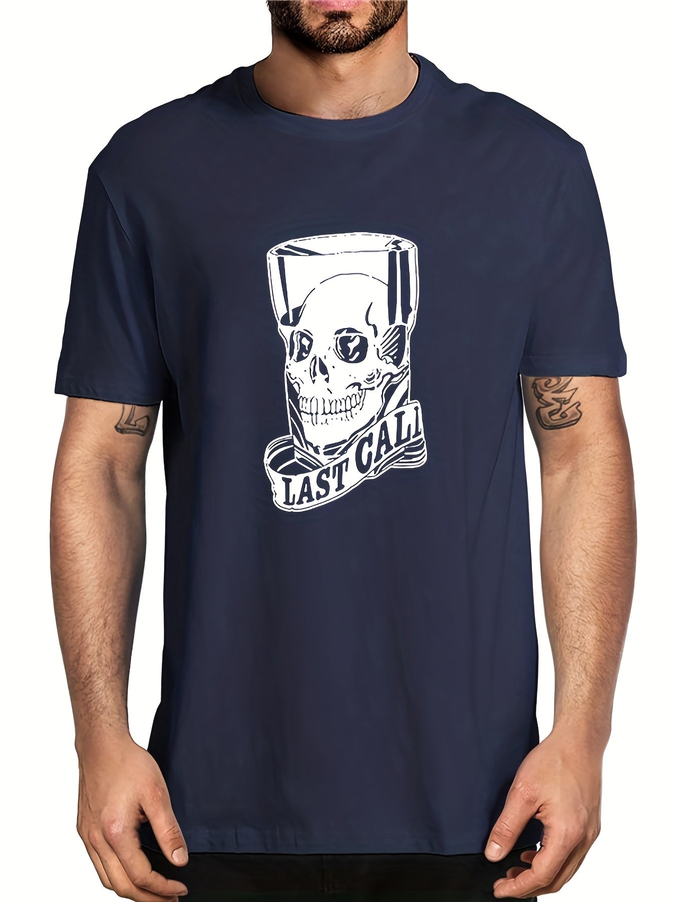 Men's Last Call Graphic Tee Casual Stretch Breathable Shirt