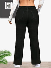 Ripped High Rise Flared Leg Jeans