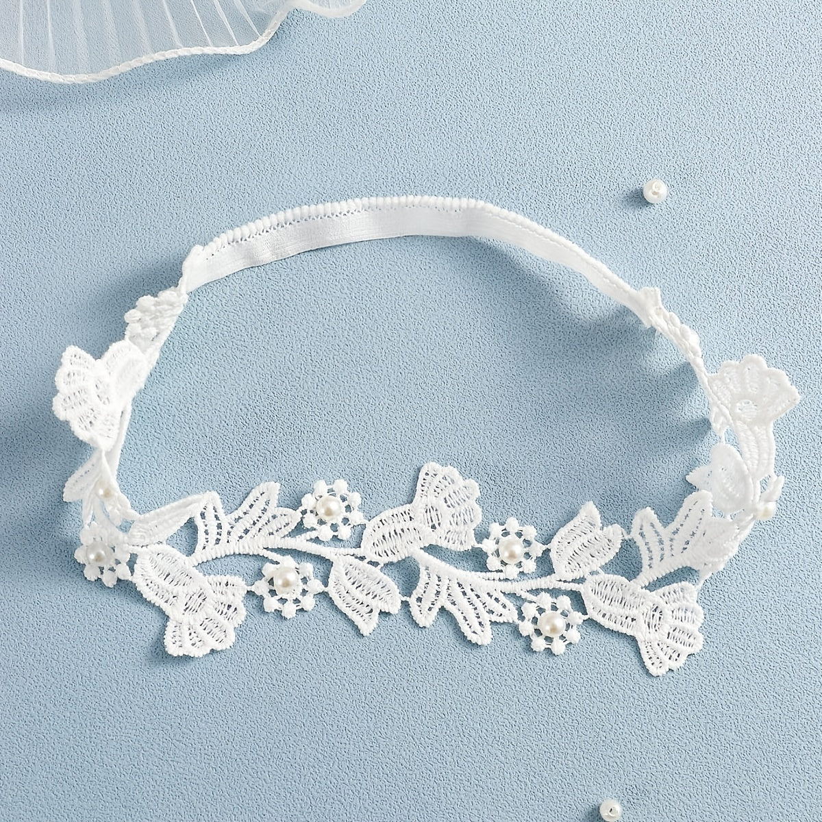 Elegant Faux Pearl Lace Thigh Garter