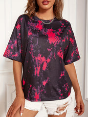 Tie Dye T-shirt Short Sleeve Casual Tee Women's Tops