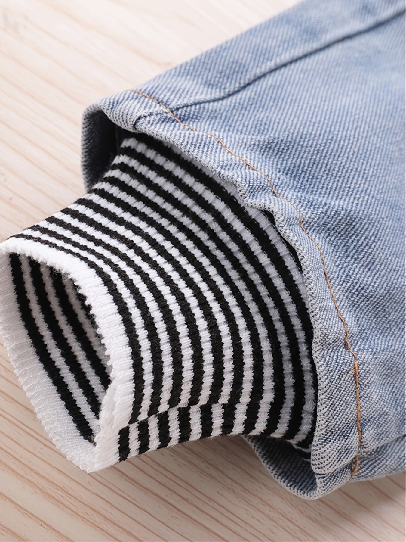 Girls Striped Denim Jeans for Autumn Winter