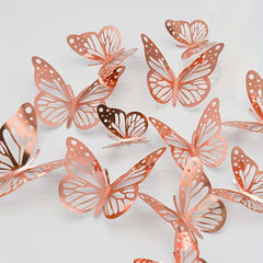 1pc Metallic Simulation Butterfly Wedding Party Ornament